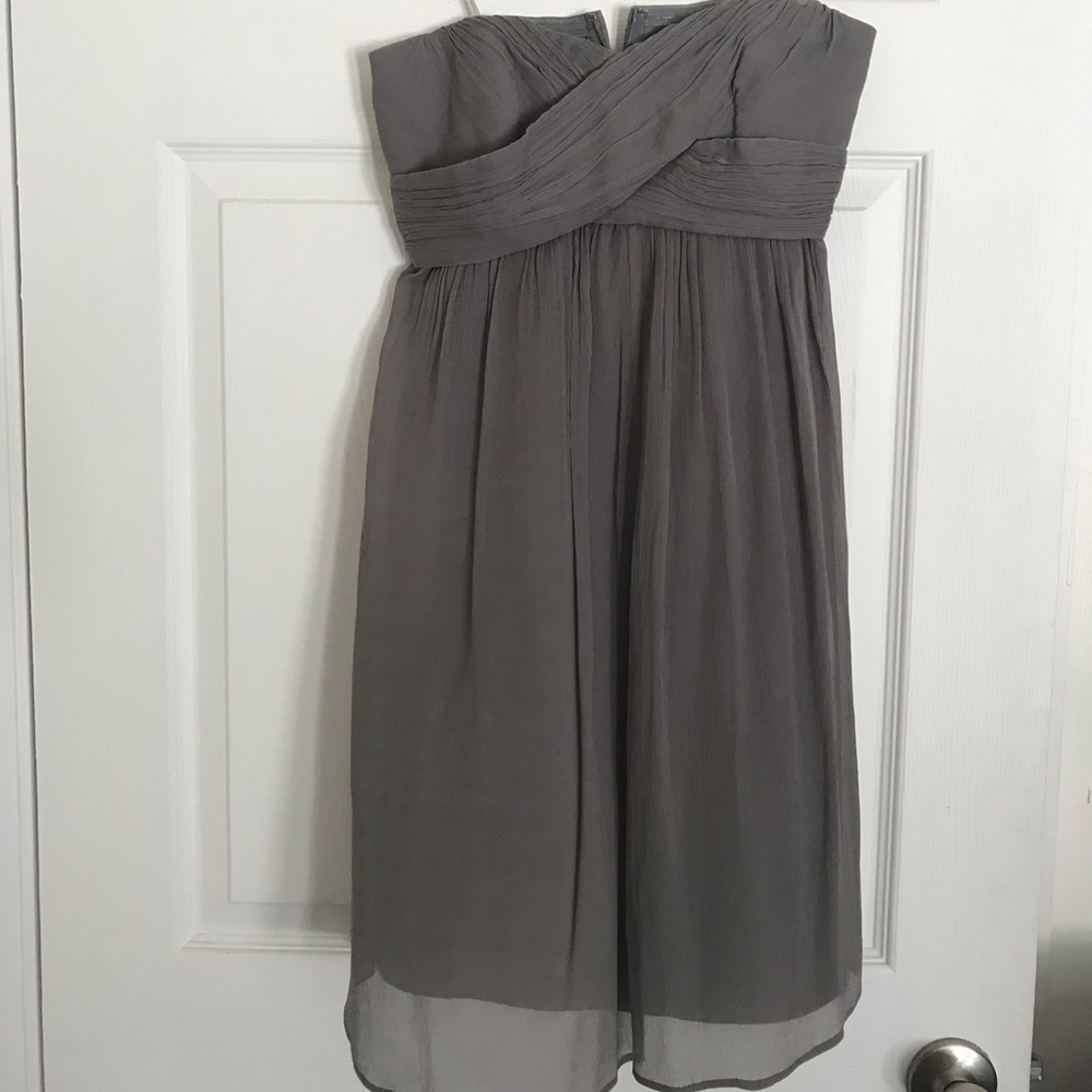 EUC JCrew strapless twist front cocktail dress